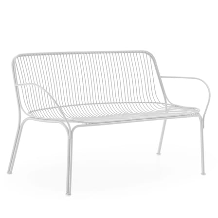 Canapé de jardin 2 places HiRay métal blanc / L 121 cm - Kartell