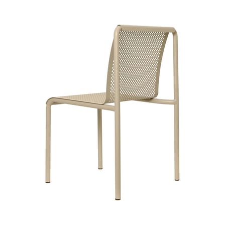 Chaise empilable Dapple métal beige / Perforé - Ferm Living