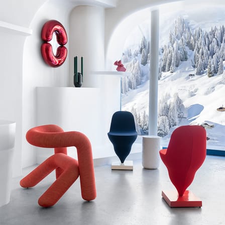 Chaise rembourrée Gelato tissu rose - Moustache