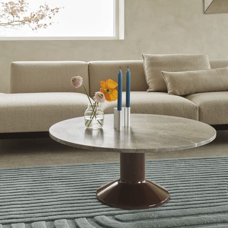 Midst Coffee table marble red / Ø 90 cm - Marble - Muuto