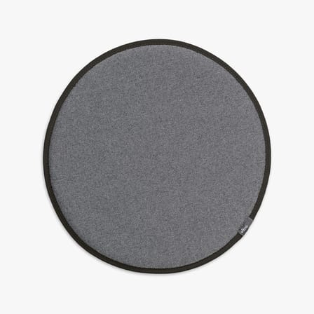 Coussin d'assise Seat Dots tissu gris / Ø 38 cm - Réversible - Vitra