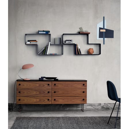 Étagère Dédal métal noir / Matégot - L 90 cm - Réédition 50' - Gubi