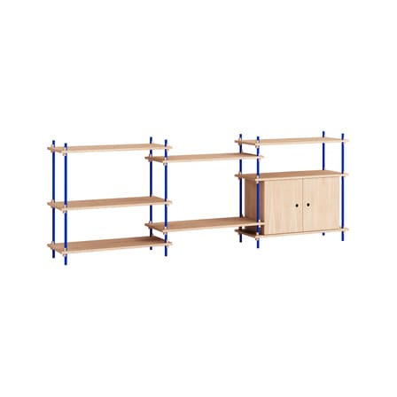 Étagère Shelving System – s.85.3.B bois naturel / L 239 x H 85 x Prof. 35 cm - MOEBE