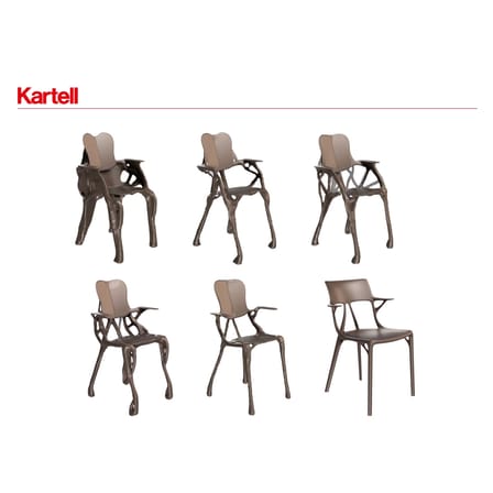 Fauteuil A.I plastique blanc / Conçu par une intelligence artificielle - 100% recyclé - Kartell