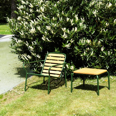 Fauteuil bas empilable Vig Lounge Wood bois naturel - Normann Copenhagen