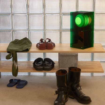 Lampe de table Lop Small Rectangle plastique vert / Lauréat Archiproducts Design Award - BANG