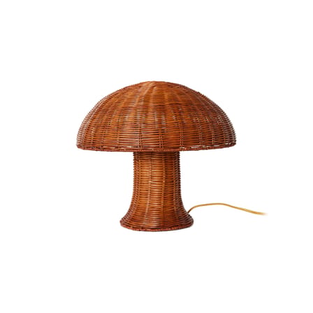 Lampe de table Rattan marron / Ø 34 x H 30 cm - HK LIVING