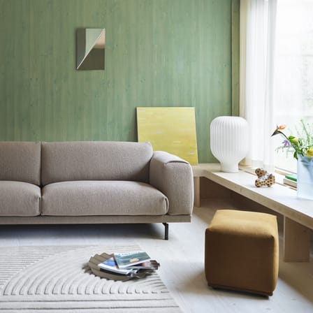 Lampe de table Strand tissu blanc / Ø 40 x H 59 cm - Muuto