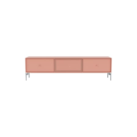 Mobile TV Octave V legno rosa / Con Piede - L 138 x P 30 x H 36,6 cm - MONTANA