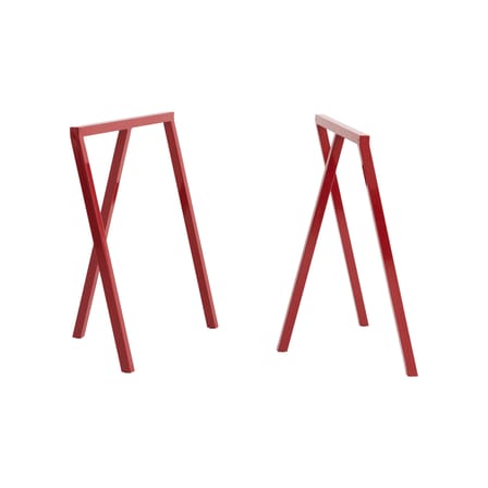 Paire de tréteaux Loop métal rouge - Hay