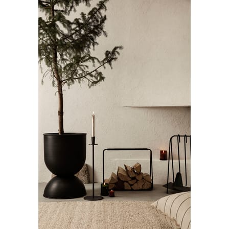 Panier à bûches Port métal noir / L 50 cm - Ferm Living