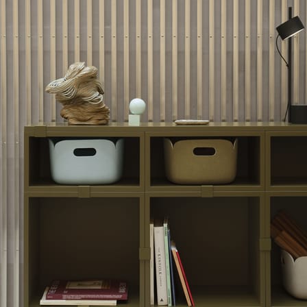 Panier Restore tissu vert / 28 x 28 cm - Bouteilles plastique recyclées - Muuto
