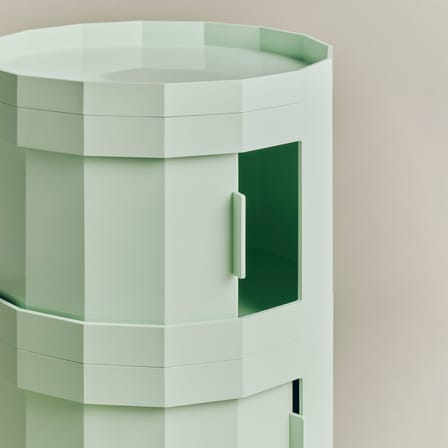 Rangement Facet High / H 66 cm - 3 portes / Avec roulettes - Hay