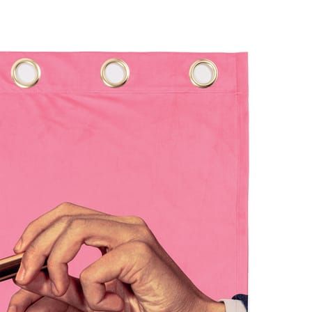 Rideau Toiletpaper - Lipsticks Pink tissu rose / 140 x 280 cm - Seletti
