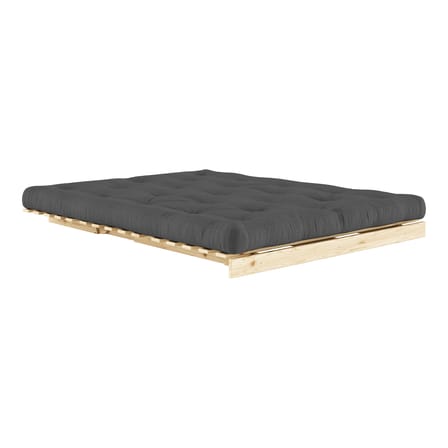 Schlafcouch Roots holz grau / B 160 cm - 3 Positionen / Struktur Pinie Klare Kiefer - KARUP