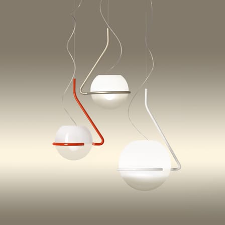 Suspension Tonda Large verre blanc / Ø 33 cm - Foscarini