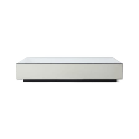 Table basse Mirror Block verre blanc / 80 x 120 x H 22 cm - HK LIVING