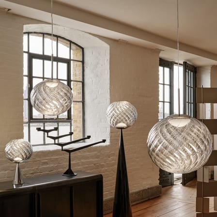 Whirl Cone Fat Table lamp plastic material silver / LED - Ø 30 cm - Tom Dixon