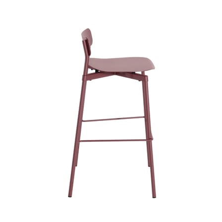 Tabouret haut empilable Fromme métal rouge / H 75 cm - Aluminium - Petite Friture