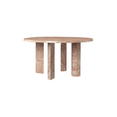 Tavolino Taula pietra rosa / Ø 67 x H 35 cm - Marmo - Ferm Living