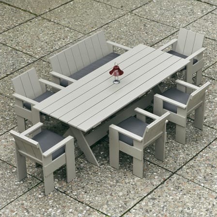 Tavolo rettangolare Crate Outdoor legno naturale / Gerrit Rietveld, 1934 - 230 x 89,5 cm - Hay