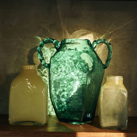 Vase Atelier Small verre vert / H 20 cm - HK LIVING