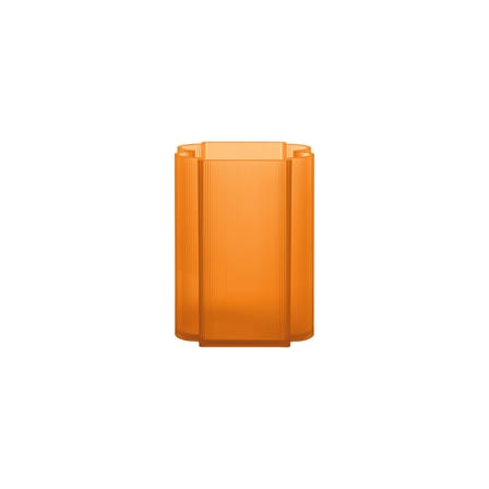 Vase Okra plastique orange / H 24 cm - Recyclé / Patricia Urquiola, 2023 - Kartell