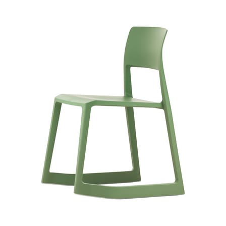 Chaise empilable Tip Ton RE vert / Plastique recyclé - Inclinable & ergonomique - Vitra