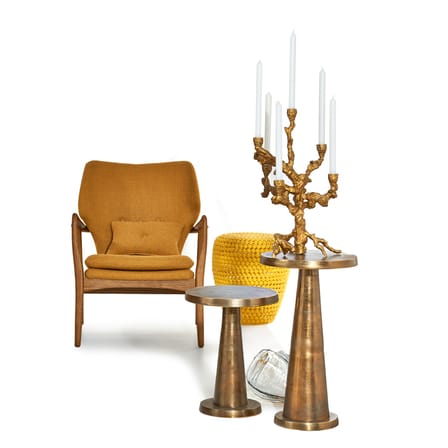 Chandelier Apple Tree métal or / Large - H 53 cm - Pols Potten