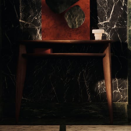 Console Feve bois marron / L 100 x P 36 x H 85 cm - Ferm Living