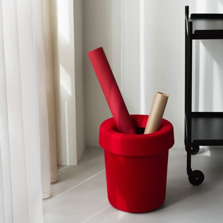Corbeille à papier Hide tissu rouge / Feutre recyclé - Normann Copenhagen