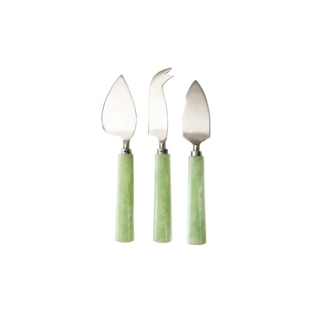 Set de 3 couteaux à fromage plastique vert - HK LIVING
