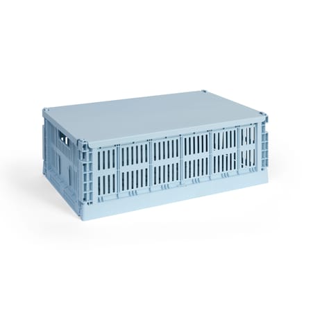 Couvercle  métal bleu / Pour panier Colour Crate Large 34,5 x 53 cm - Hay