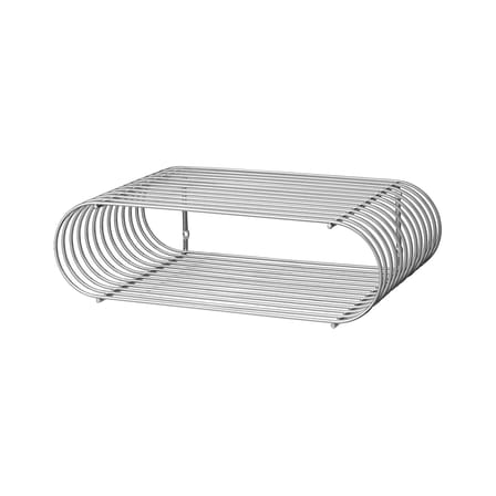 Étagère Curva gris argent métal / L 40 cm - AYTM