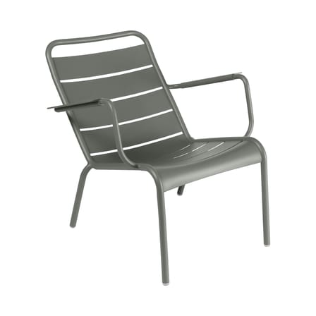 Fauteuil bas Luxembourg métal vert / Dossier incliné - Fermob