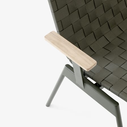 Fauteuil de repas Ville AV34 tissu vert - &tradition
