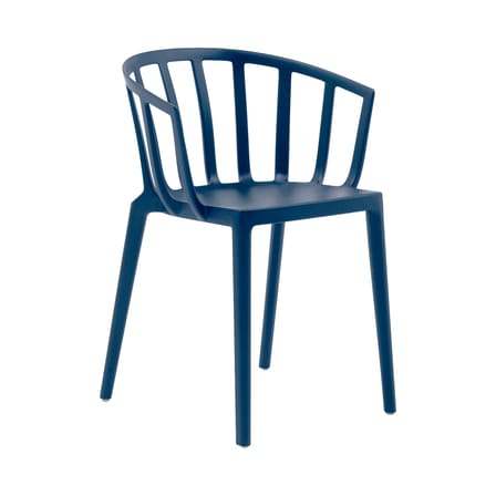 Fauteuil empilable Venice plastique bleu - Kartell