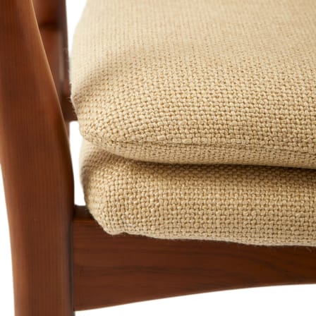 Fauteuil rembourré Peggy tissu beige - POLSPOTTEN