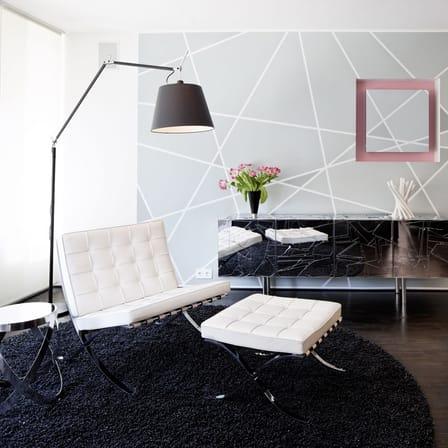 Lampadaire Tolomeo Mega métal tissu noir / Ø 42 cm - H 148 à 327 cm - Artemide