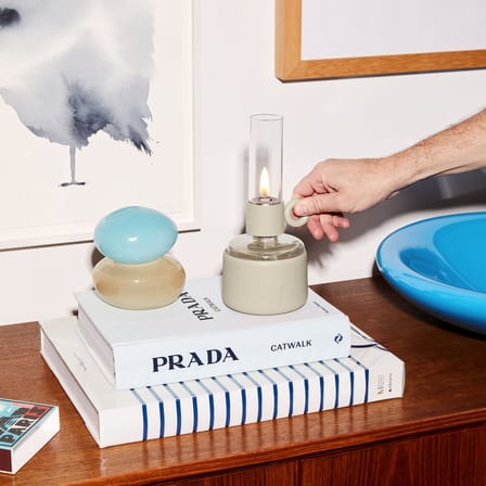 Lampe à huile Flamtastique XS plastique beige / H 22,5 cm - Indoor - Fatboy