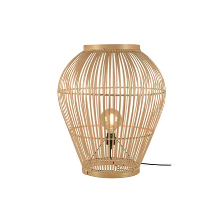 Lampe à poser Tuvalu Large fibre végétale beige bois naturel / Bambou - H 70 cm / Seconde vie - GOOD&MOJO