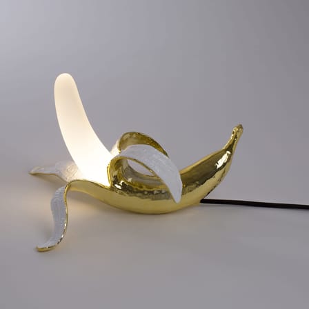 Lampe de table Banana Gold / Dewey plastique or - Seletti