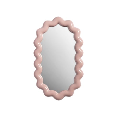 Miroir mural Zigzag plastique rose / 52.5 x 31.5 cm - Polyrésine - & klevering
