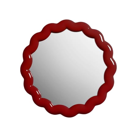 Miroir mural Zigzag plastique rouge / Ø 40.5 cm - Polyrésine - & klevering