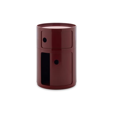 Portaoggetti Componibili New Big materiale plastico rosso / 2 Cassetti - Ø 42 x H 61,5 cm - Kartell