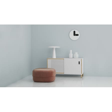 Pouf Circus Large tissu rose / Ø 65 cm - Velours - Normann Copenhagen