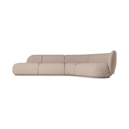 Sofa modulierbar Rico textil beige / Modul Armlehne links - Ferm Living