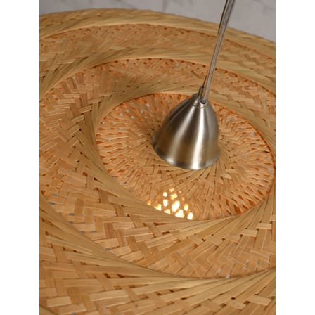 Suspension Palawan fibre végétale beige bois naturel / Bambou - Ø 60 cm - GOOD&MOJO