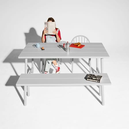 Table rectangulaire Fred's métal marron / 170 x 90 cm - 6 personnes - Fatboy