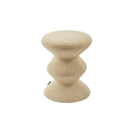 Tabouret rembourré Zig Zag Soft tissu beige - Pols Potten